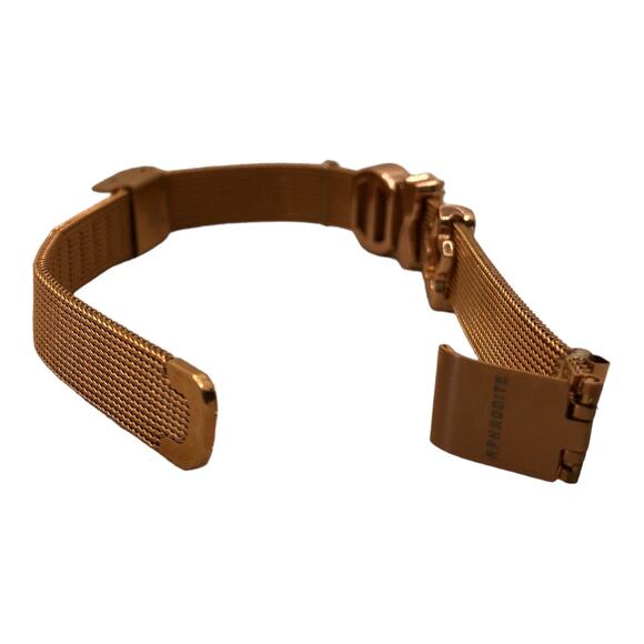 Aphrodite NIB Rose Gold Mesh Charm Bracelet Peace Sign, Pineapple, Flower Charms - Picture 7 of 16